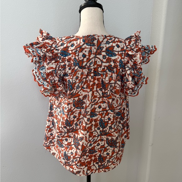 Love the Label Anthropologie Mabel Vineyard Ruffle Top Peasant Blouse - Picture 7 of 14